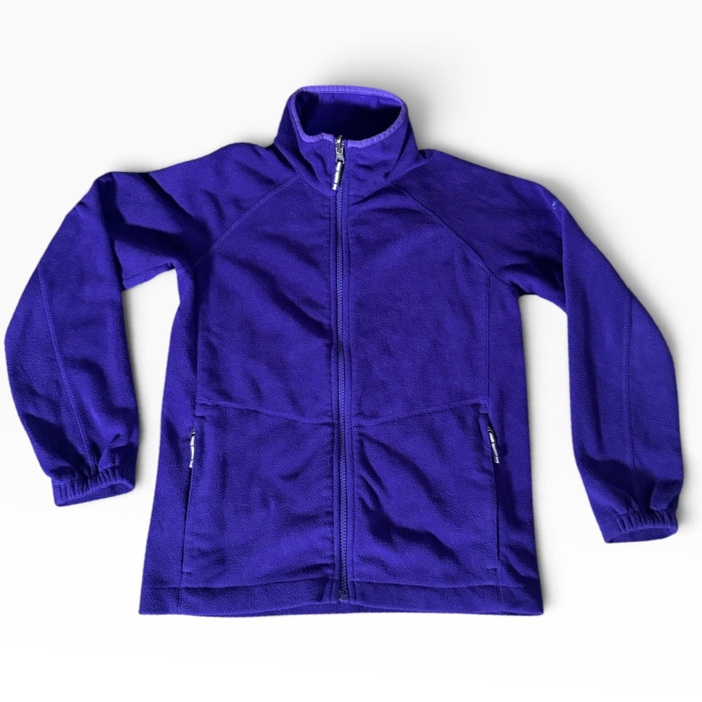 Columbia Interchange Bugaboo Fleece Jacket Kids Medium 10/12 Purple Full Zip